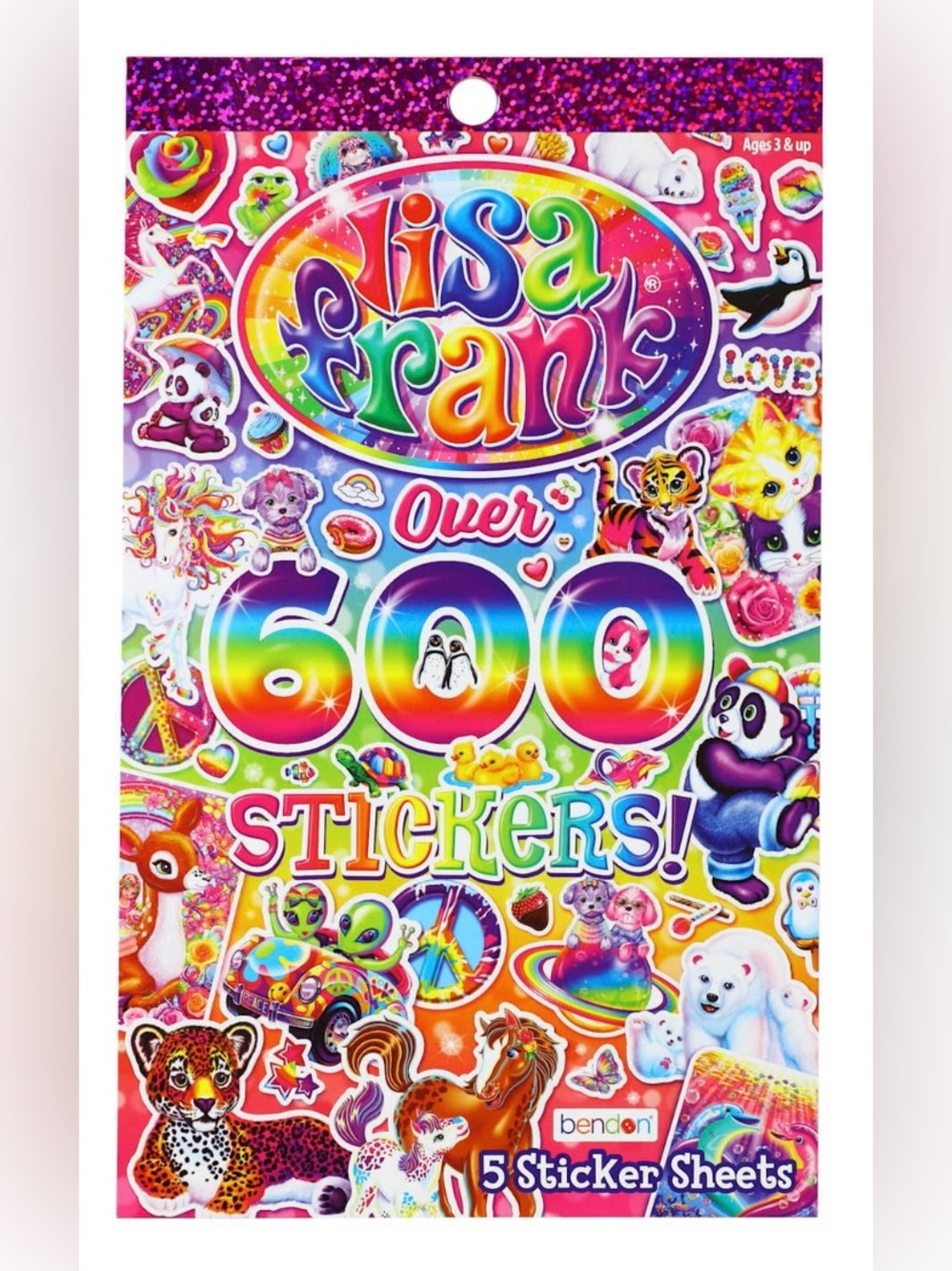 Lisa Frank 600+ Colorful Rainbow Sticker Book